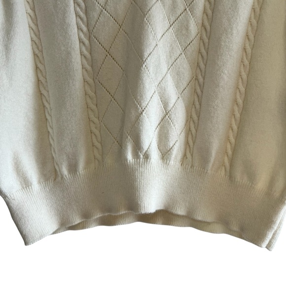 Sunday Best wool & cotton cable knit sweater vest size S excellent condition - Picture 4 of 9